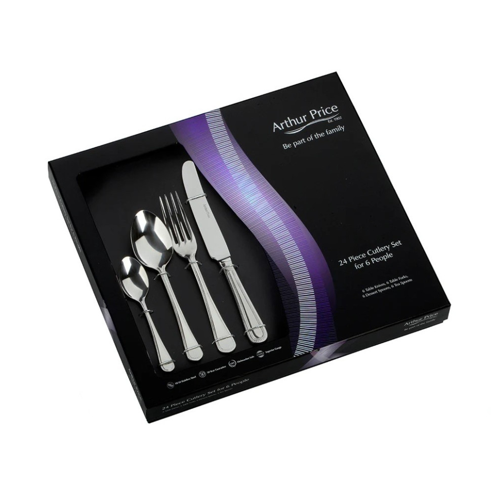 Набор столовых приборов на 6перс.24пред."Bead"