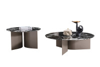 Стол журнальный искусственный мрамор черный