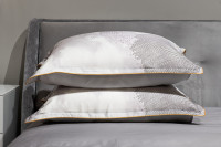 Комплект из 2х наволочек "Нувола" 50х70см серый с принтом Комплект из 2х наволочек "Нувола" 50х70см серый с принтом