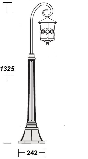 Наземный фонарь FRANKFURT 15857/18 Gb Oasis Light