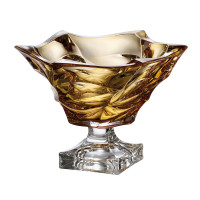 Ваза для фруктов н/н 29,5см."Flamenco" янтарная