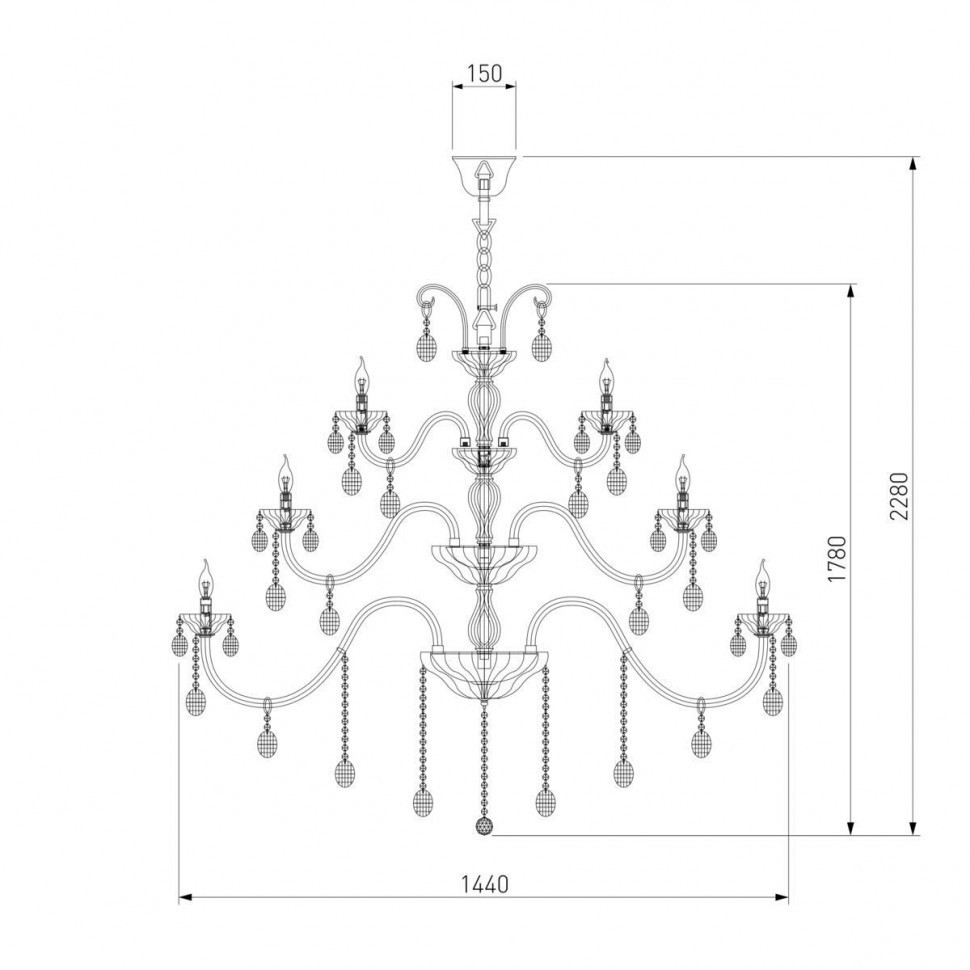 Подвесная люстра Bogates 256/42 Strotskis