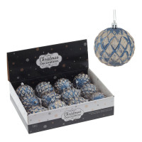 Набор из 12шт Украшение новогоднее "Шар", D 8 см, L35 W27 H9 см