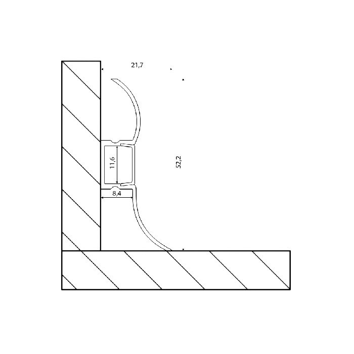 Профиль для светодиодной ленты ARC-5319PL SWG