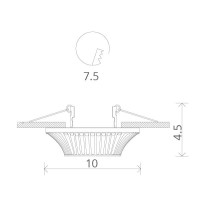 Точечный светильник Arena A5298PL-1WG Arte Lamp
