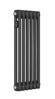 Стальной трубчатый радиатор Kohr Heim 2057/06 секций с боковым подключением 3/4 черный