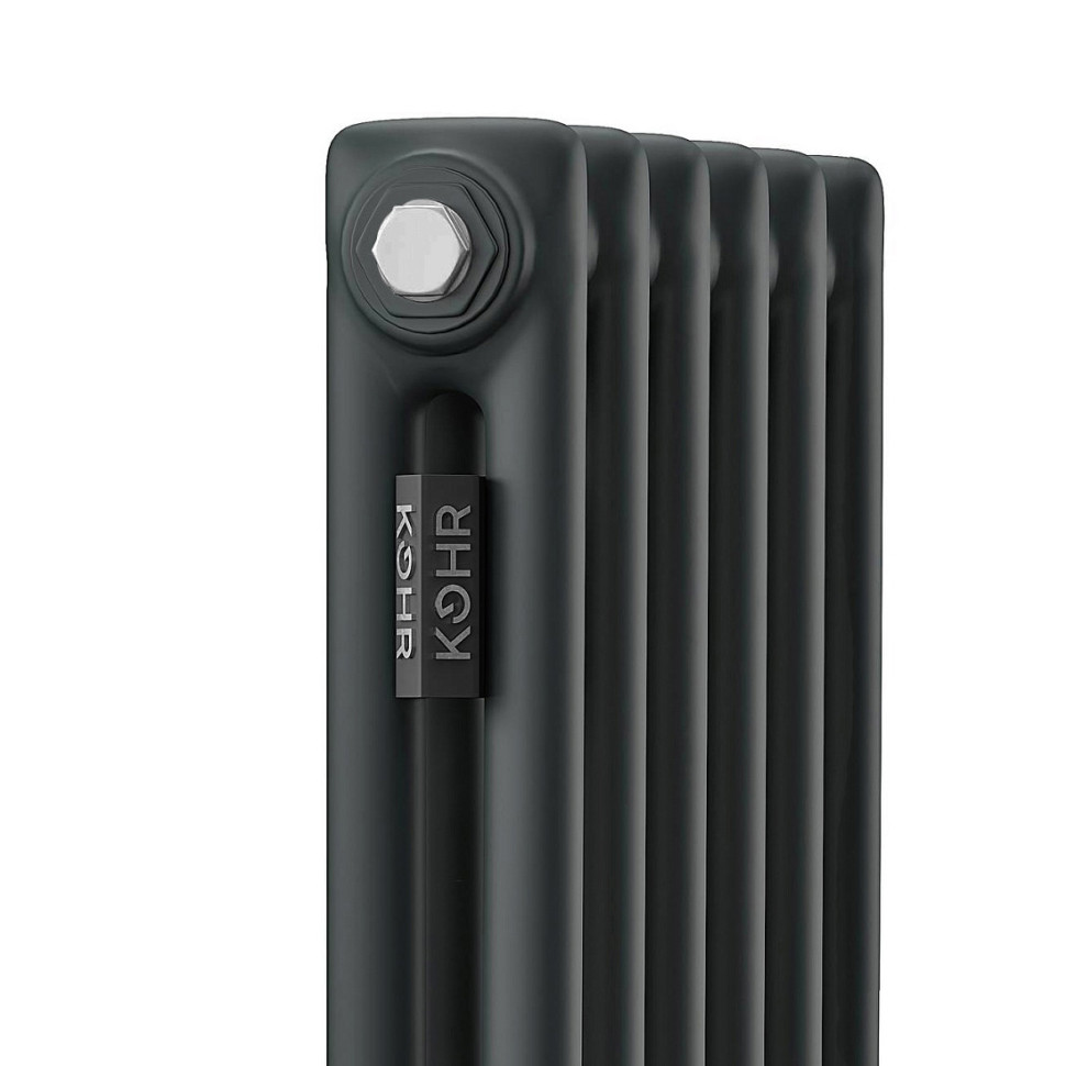 Стальной трубчатый радиатор Kohr Heim 2057/06 секций с боковым подключением 3/4 черный