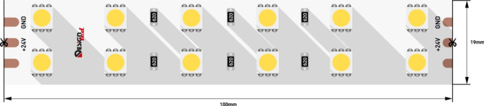 Светодиодная лента LUX DSG5120-24-W+WW-33 DesignLed