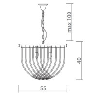 Подвесной светильник Cascata 3003/01 SP-5 Divinare