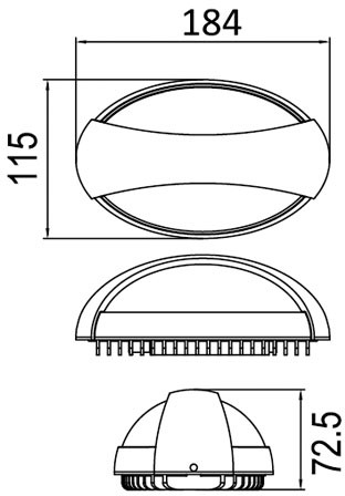 Архитектурная подсветка SIDNEY LED W1861 Gr Oasis Light