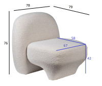 Кресло Albano букле белое Кресло Albano букле белое