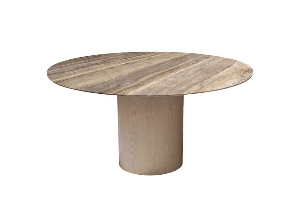 Стол обеденный круглый каменная столешница