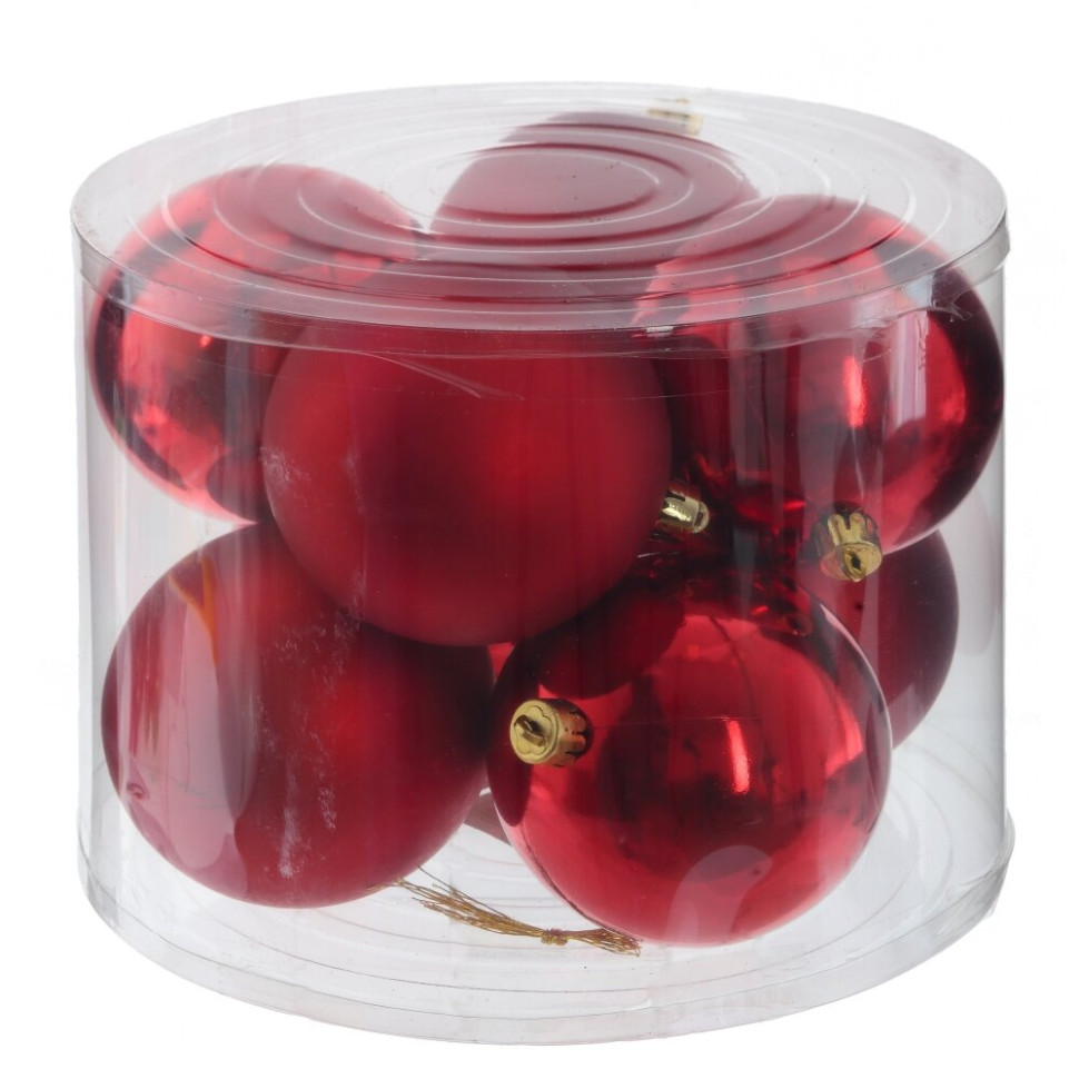 Набор из 8шт Украшение новогоднее "Шар", D 10 см, L24 W24 H18,5 см