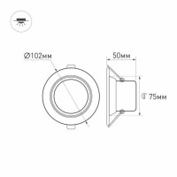 Встраиваемый светодиодный светильник Arlight LTD-70WH 5W Warm White 120deg 018420 Встраиваемый светодиодный светильник Arlight LTD-70WH 5W Warm White 120deg 018420