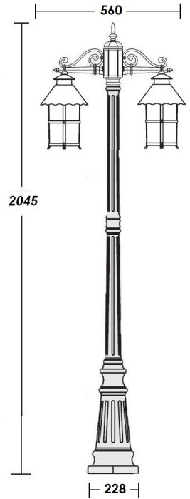 Наземный фонарь CAIOR 1 81509A Gb Oasis Light