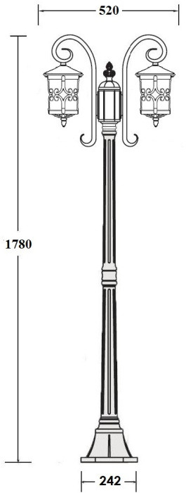 Наземный фонарь FRANKFURT 15858A/18 Gb Oasis Light