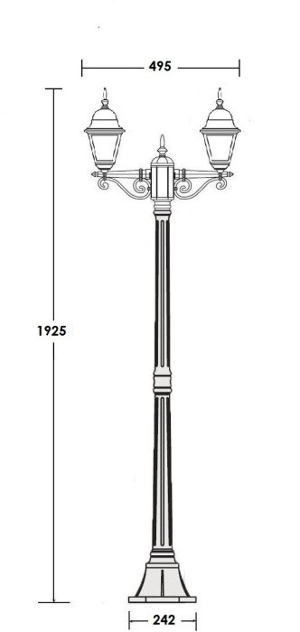 Наземный фонарь QUADRO S 79908SA Gb Oasis Light