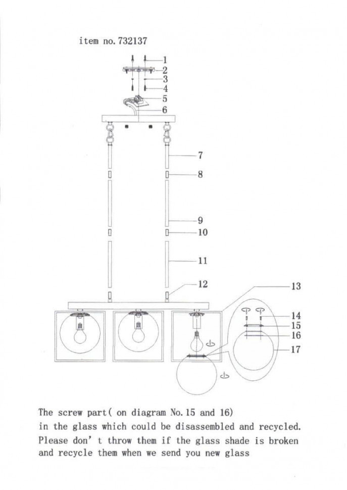 Подвесная люстра Lightstar Gabbia 732137