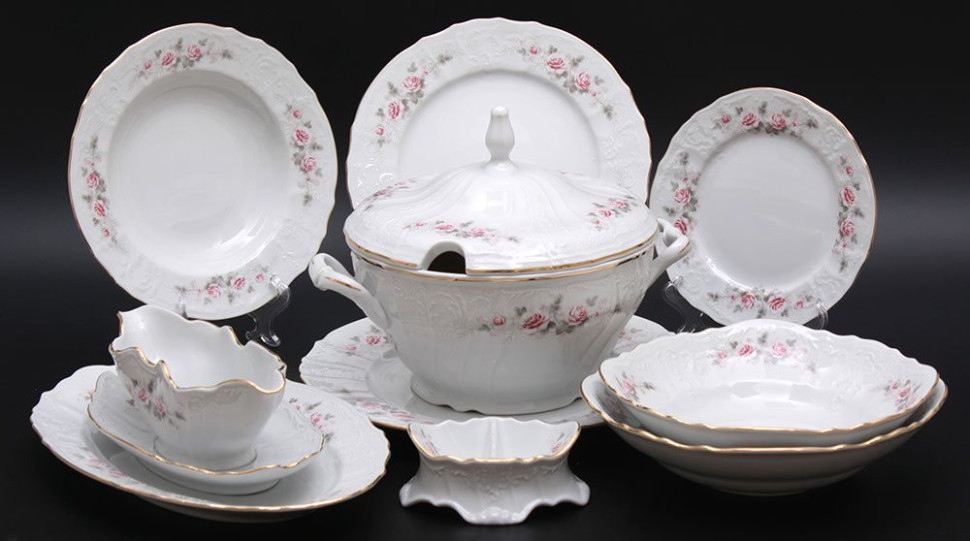 Сервиз столовый на 6перс.25пред."Роза серая 5396011" Bernadotte