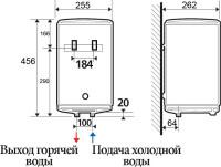 Водонагреватель Atlantic OPro Small 10 RB установка над раковиной