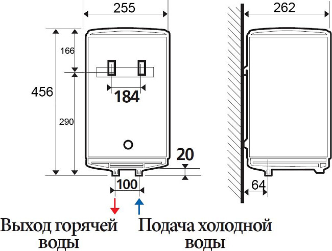 Водонагреватель Atlantic OPro Small 10 RB установка над раковиной