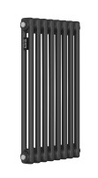 Стальной трубчатый радиатор Kohr Heim 2057/08 секций с боковым подключением 3/4 черный