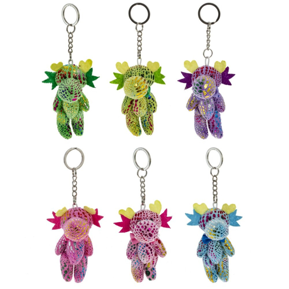 Игрушка набивная "Дракон" с подвеской, L5 W6 H11 см, 6в.