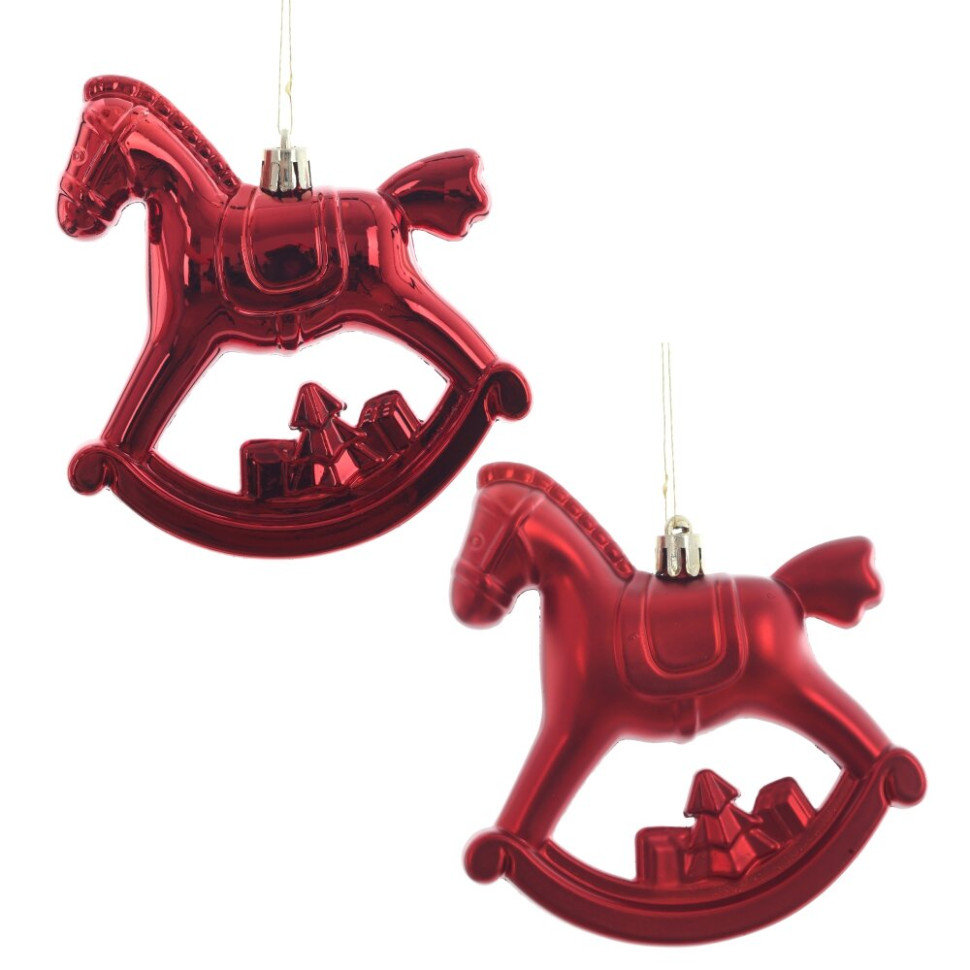 Набор из 2шт, Украшение новогоднее "Лошадка", L11 W5 H10 см