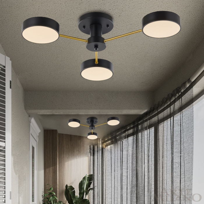 Потолочная люстра Ferrara 252006/3 Bk/Bk Arte Milano