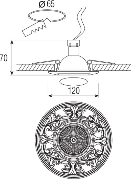 Точечный светильник N1555 N1565-Light copper Donolux