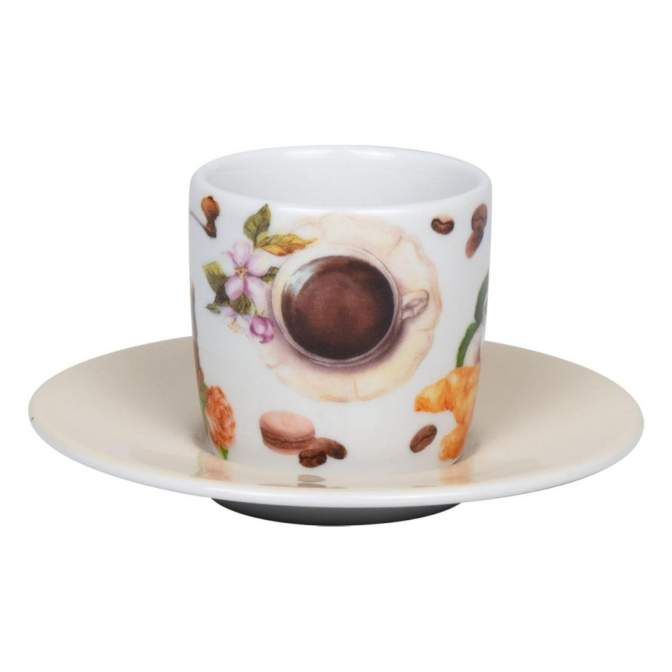 Набор для эспрессо 85мл на 1перс.2пред."Coffee Birds"