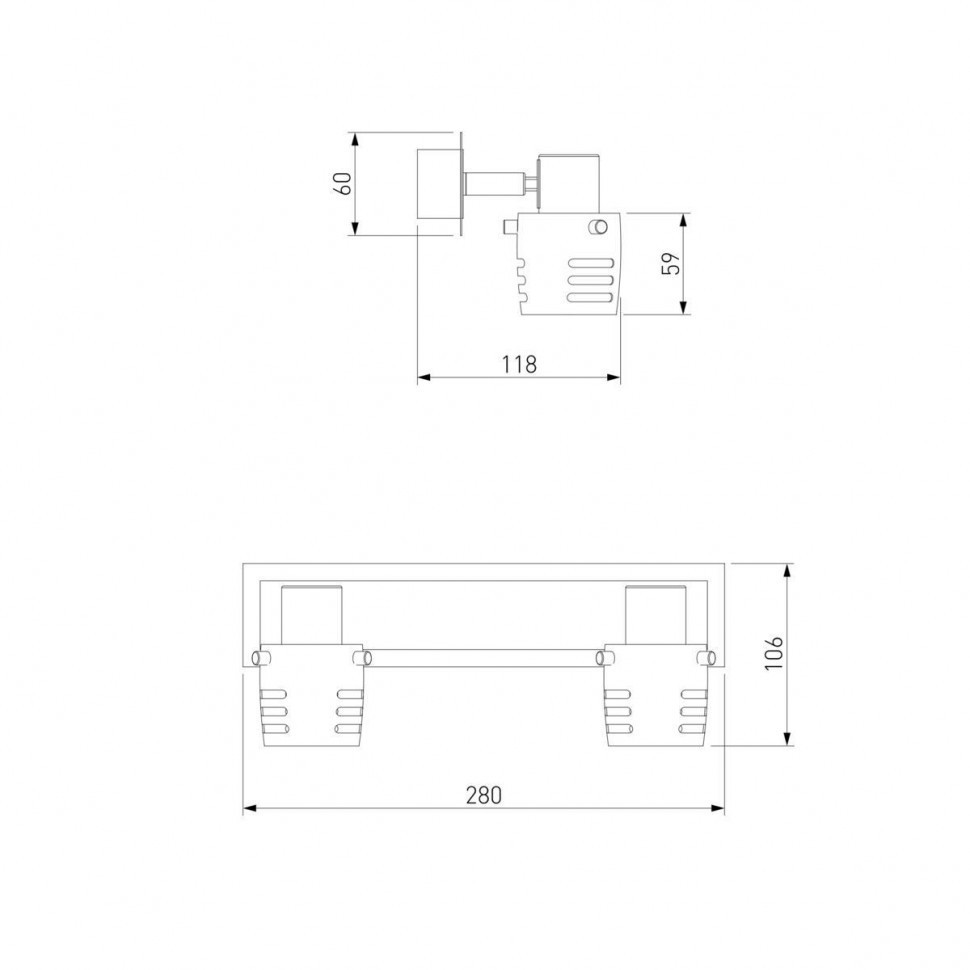 Спот Eurosvet 23463/2 хром/античная бронза