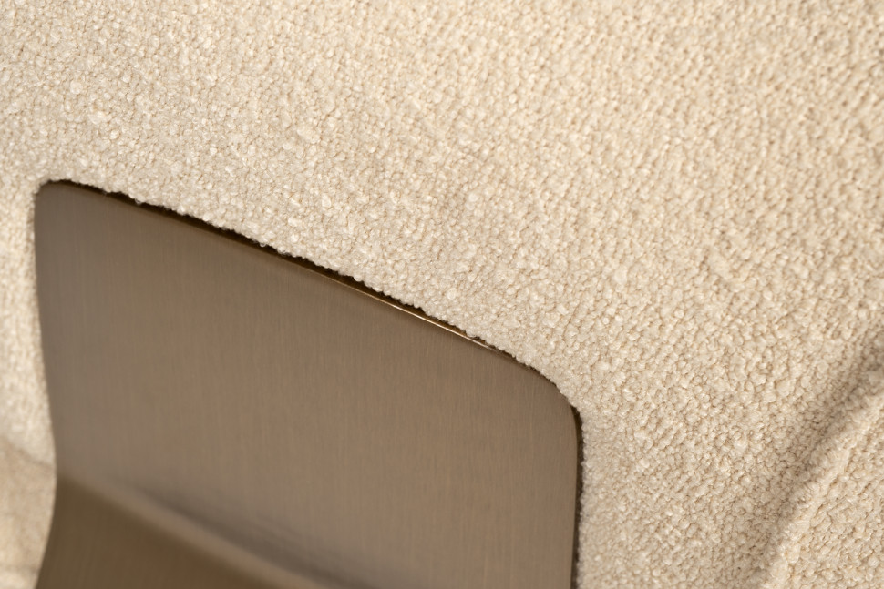 Кресло без подлокотников букле бежевое