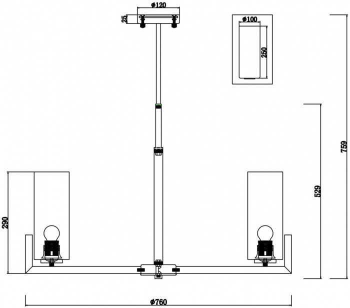 Потолочная люстра Fortano MOD089PL-08BS Maytoni