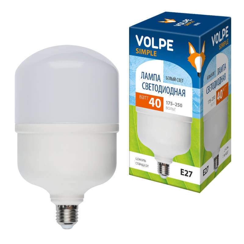 Лампочка светодиодная  LED-M80-40W/NW/E27/FR/S картон Volpe