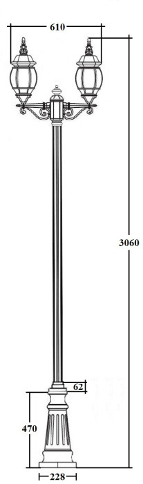 Наземный фонарь AMERICA L 83410LA B2 Bl Oasis Light