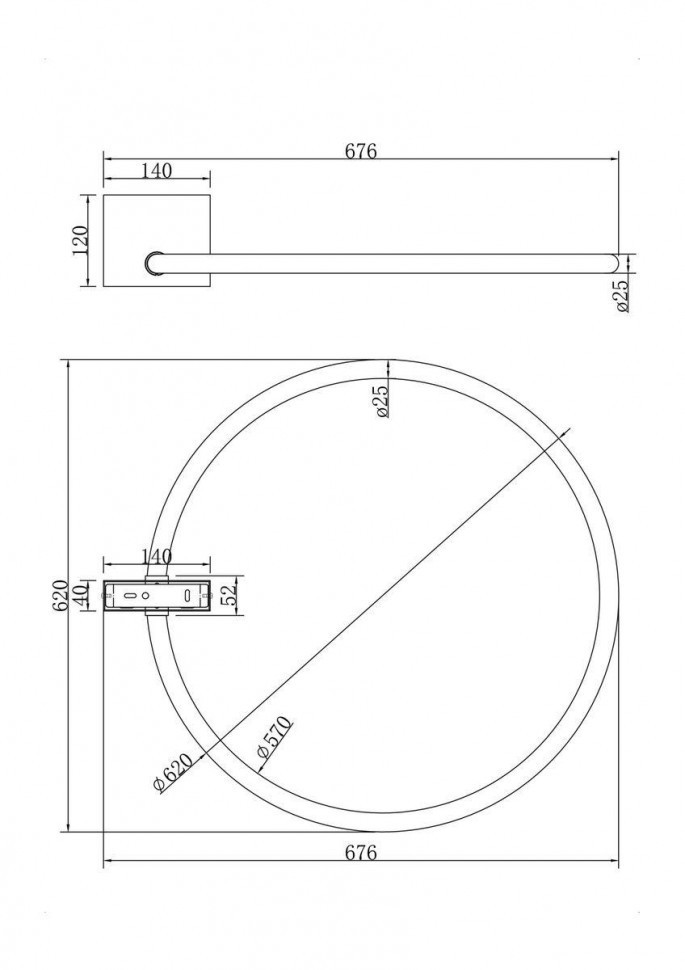 Настенный светильник Maytoni Anillo MOD315CL-L25G3K