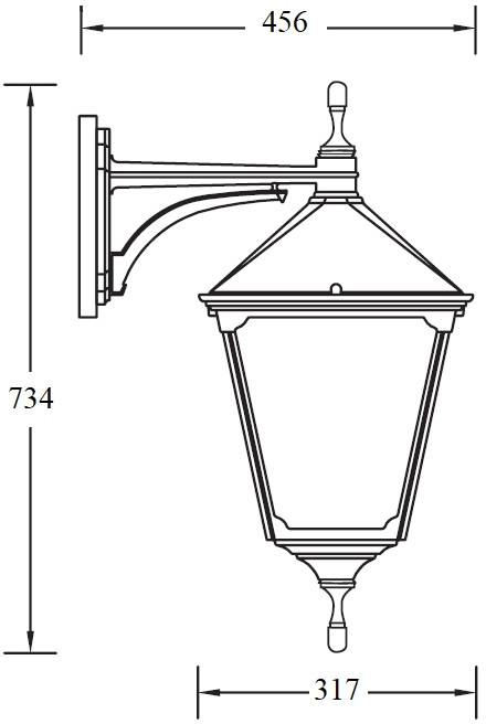 Настенный фонарь уличный QUADRO XL 79902XL Bl Oasis Light