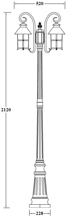 Наземный фонарь CAIOR 1 81509A/18 Gb Oasis Light