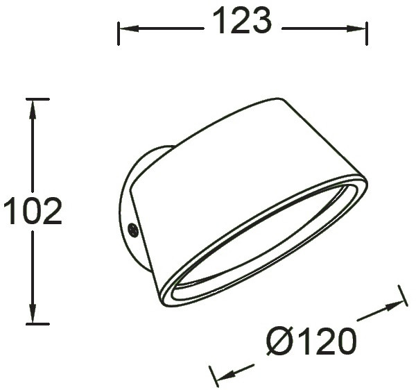 Настенный светильник уличный TUBE LED W2886 Gr Oasis Light