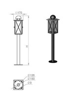 Наземный фонарь Baveno 260-31/bg-14 Русские фонари Наземный фонарь Baveno 260-31/bg-14 Русские фонари