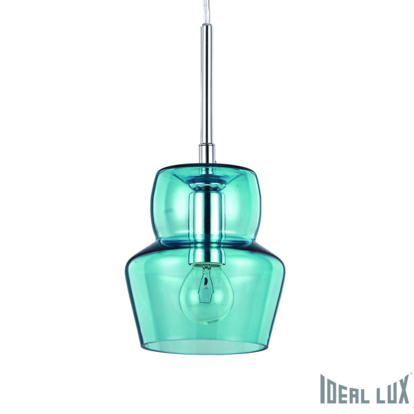 Подвесной светильник Zeno ZENO SP1 SMALL AZZURRO Ideal Lux