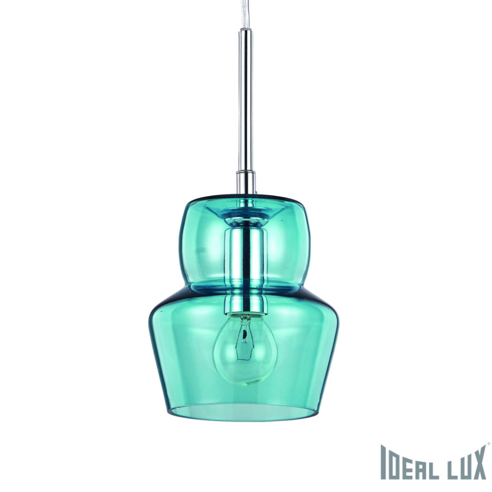 Подвесной светильник Zeno ZENO SP1 SMALL AZZURRO Ideal Lux