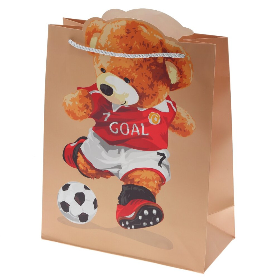 Пакет подарочный M (бумага 210г/м2, блок 12шт), L26 W12 H34,5 см, 4в.