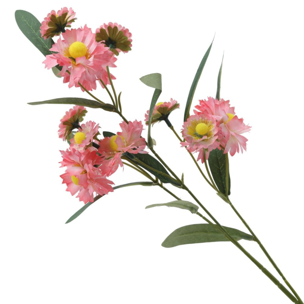 Цветок искусственный "Цинния", L10 W10 H67 см