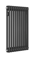 Стальной трубчатый радиатор Kohr Heim 2057/10 секций с боковым подключением 3/4 черный
