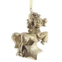 Фигурка декоративная подвесная "Лошадка", L6 W3 H6,5 см, 3в.