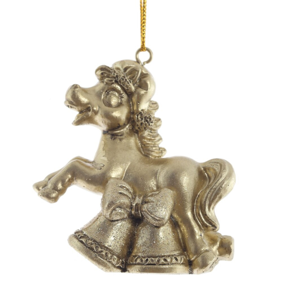 Фигурка декоративная подвесная "Лошадка", L6 W3 H6,5 см, 3в.