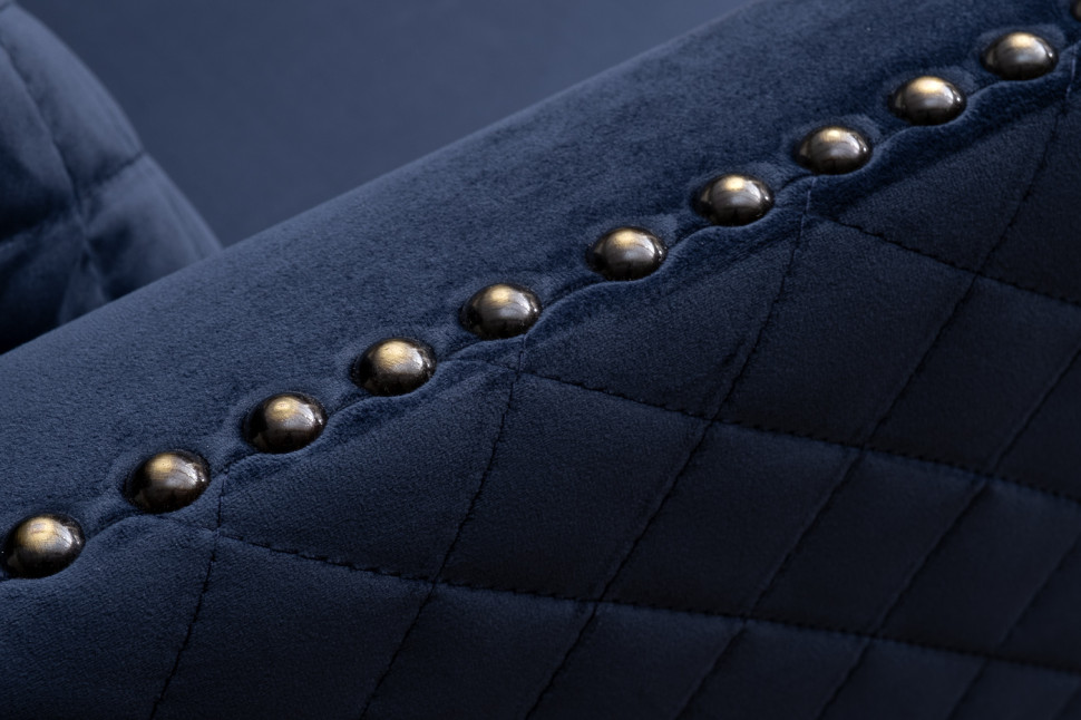 Диван-кушетка Sorrento правый велюровый темно-синий