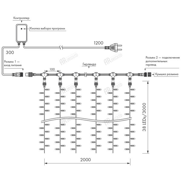 Гирлянда CLASSIC 024856 Ardecoled